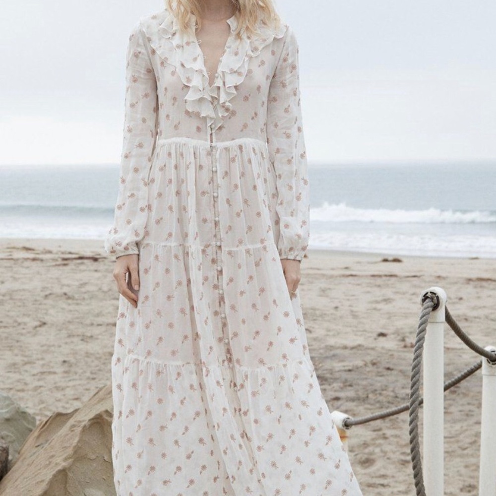 NWT Doen Faye Dress in Salt